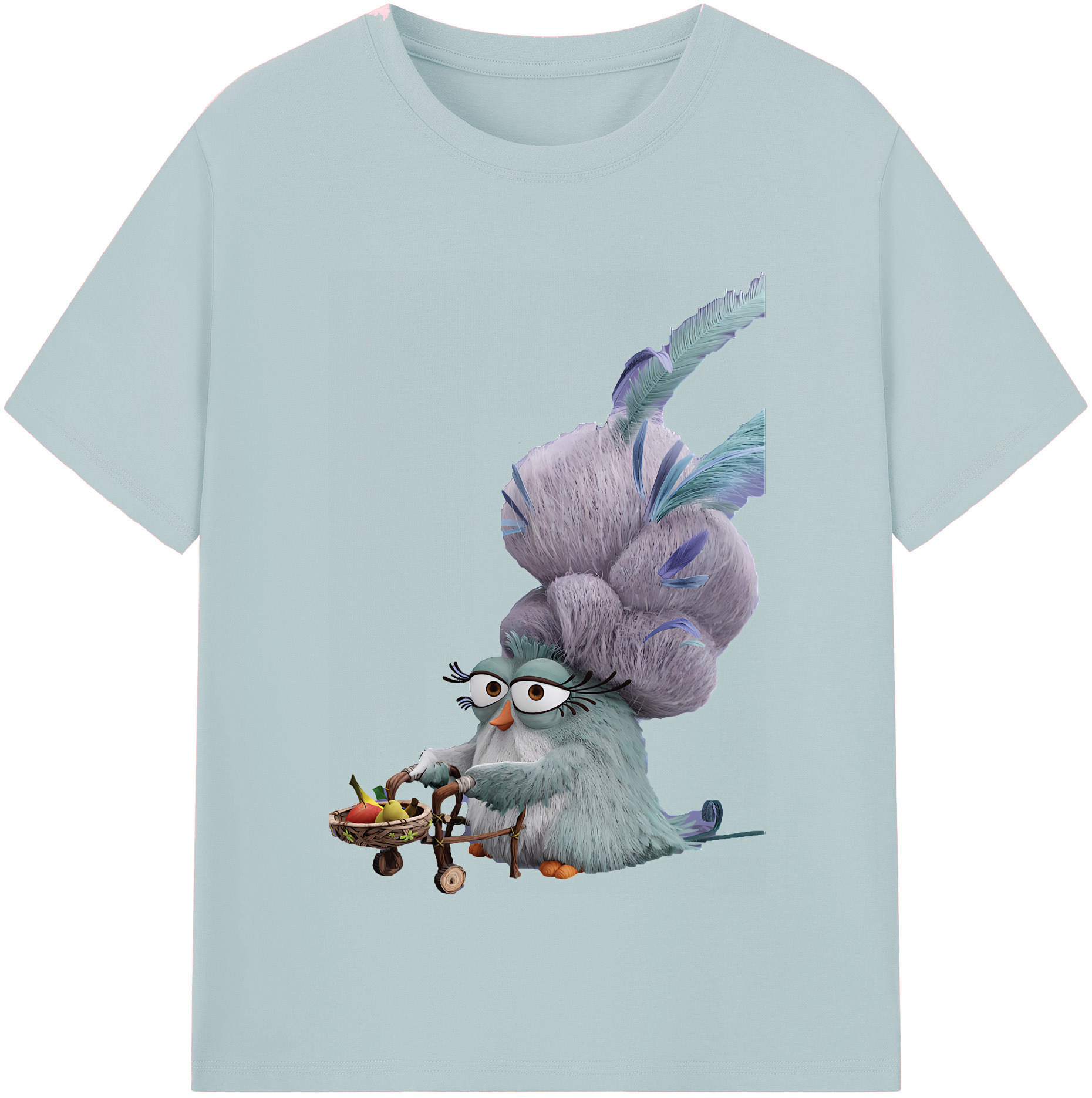 （画像用） Angry Birds アングリーバード 綿100％半袖Tシャツ（フロントプリント）